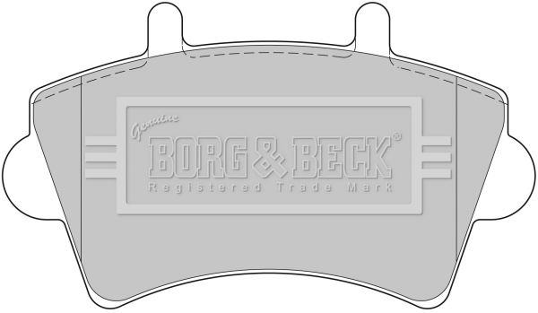 BORG & BECK Piduriklotsi komplekt,ketaspidur BBP1746